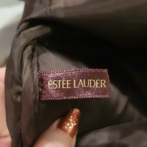 Estee Lauder Toiletry Case w/ mini bag 8 X 6 X 4.5 Brown NWOT - Picture 10 of 11